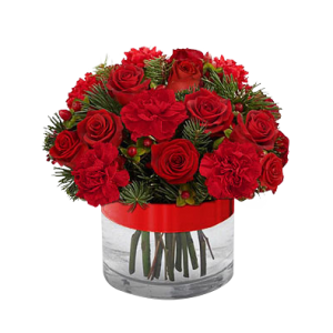 8 Red Roses and 4 Red Carnations